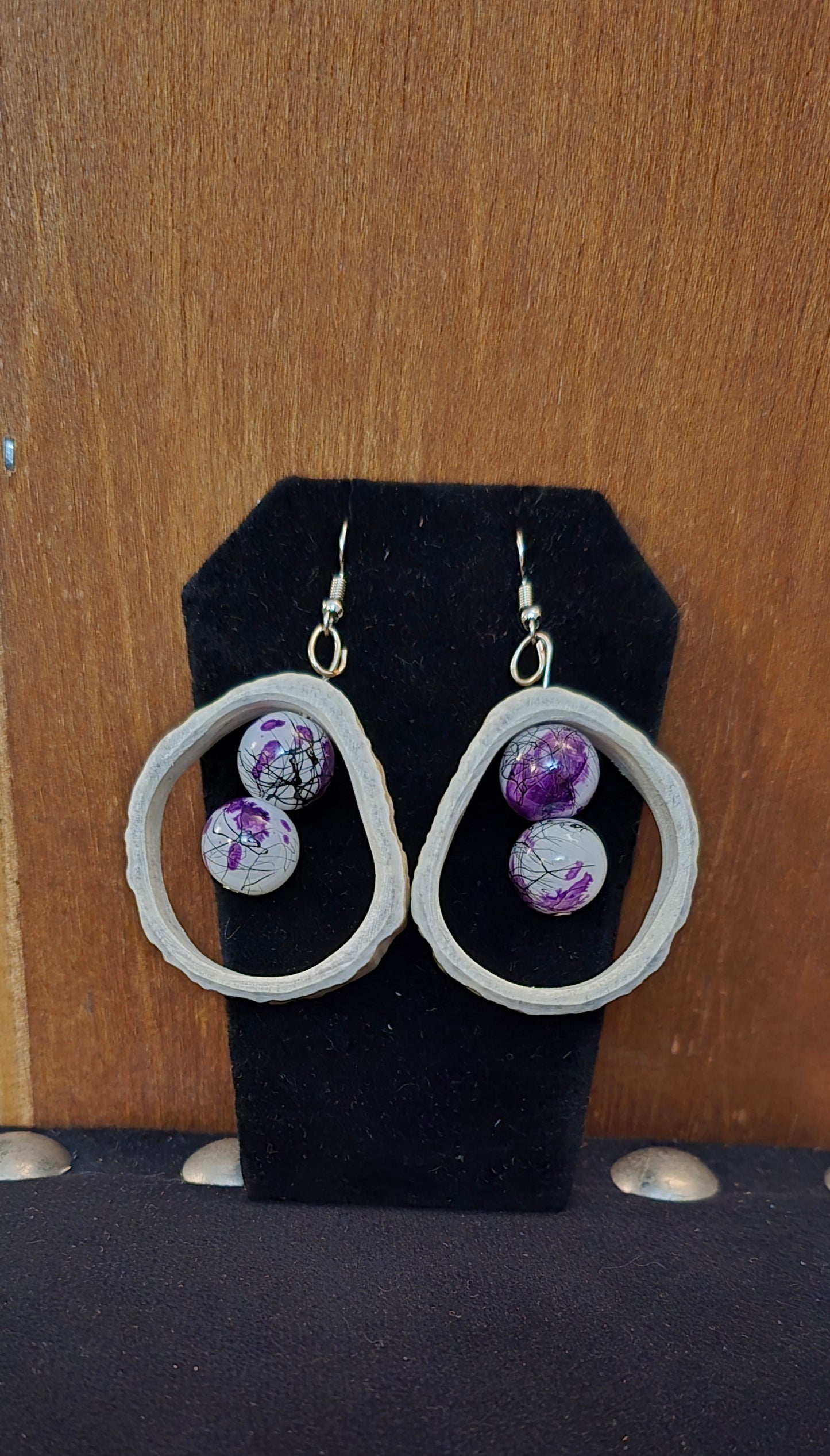 Horn with Beads Earrings