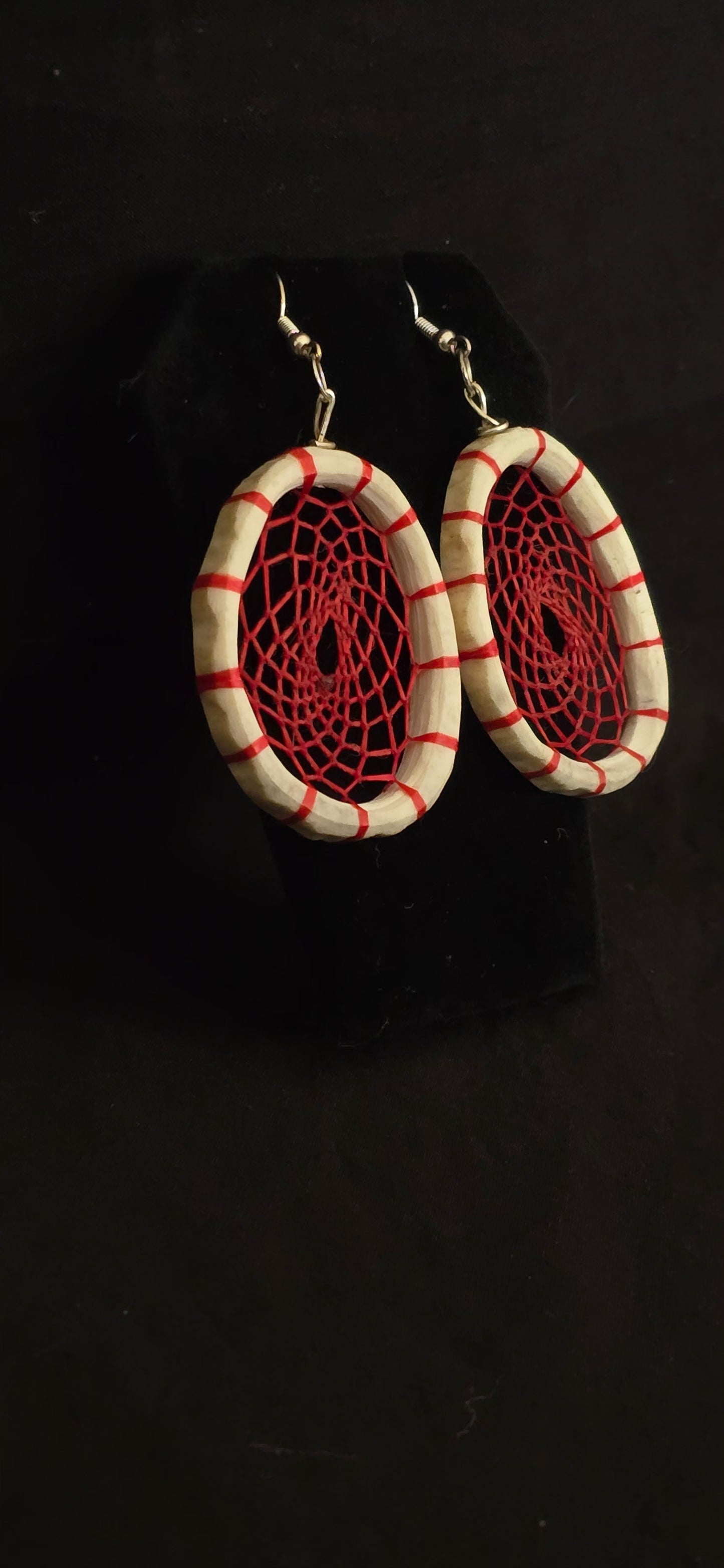 Red Dreamcatcher Earrings