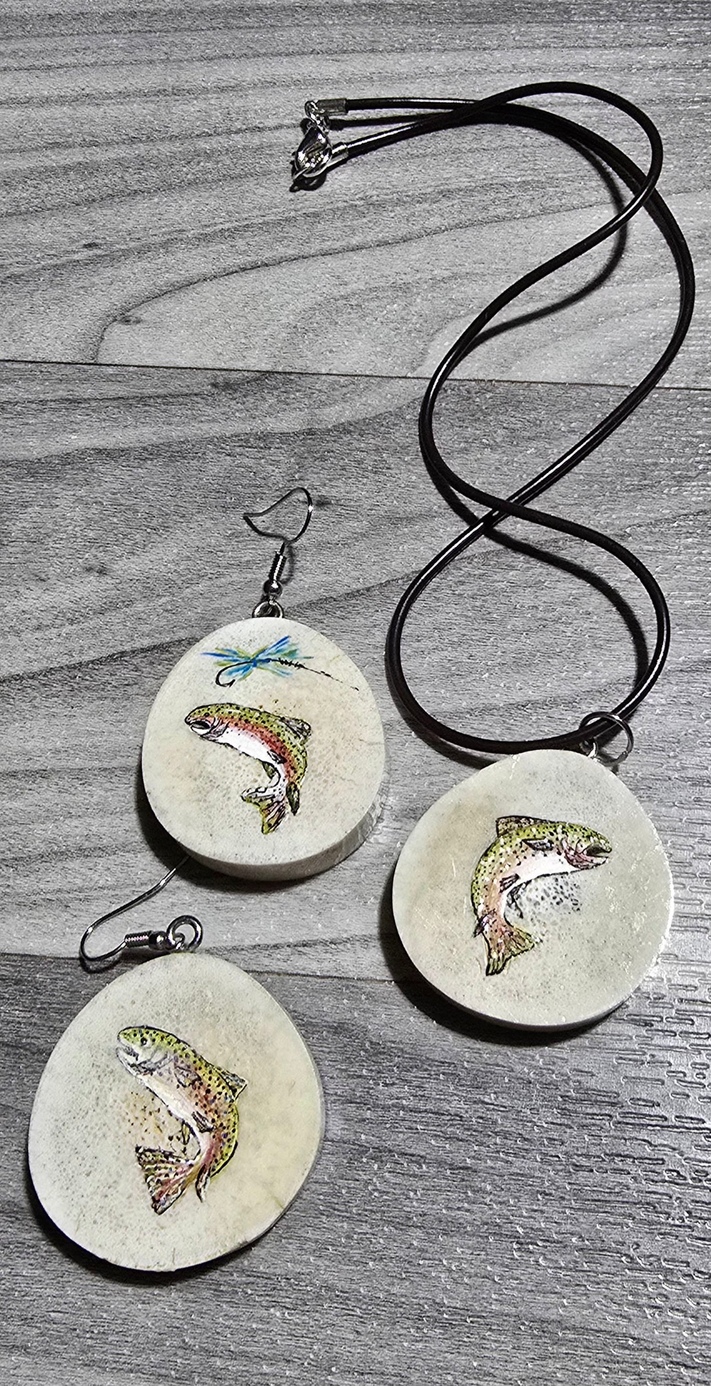 Hand Painted and Hand Made Fish Set