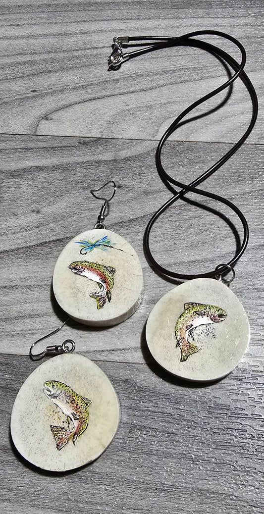 Hand Painted and Hand Made Fish Set