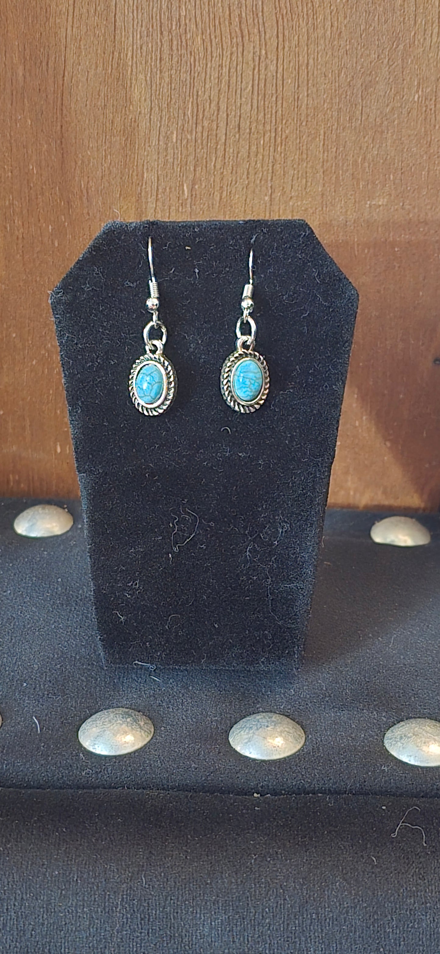 Turquoise  Oval Earrings
