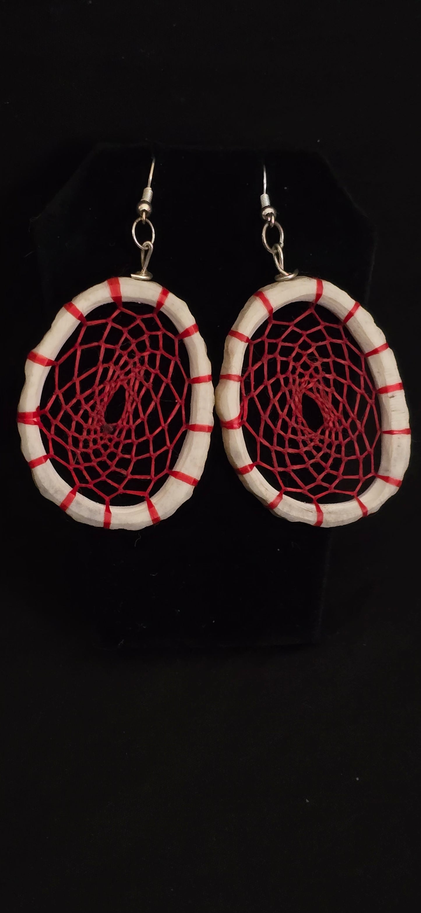 Red Dreamcatcher Earrings