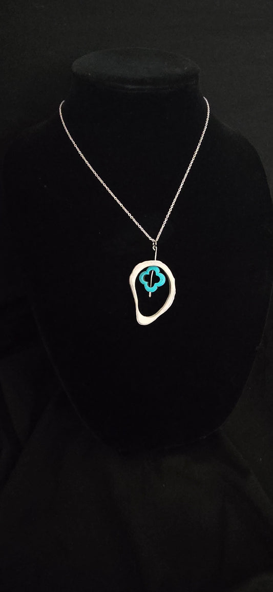 Antler with turquiose