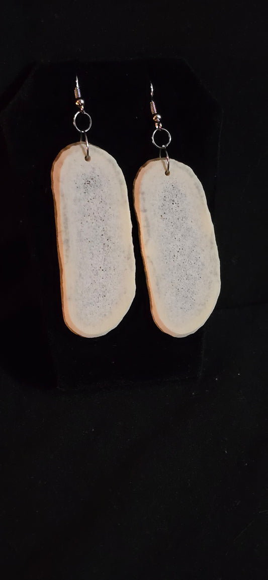 Long Slab Antler Earrings