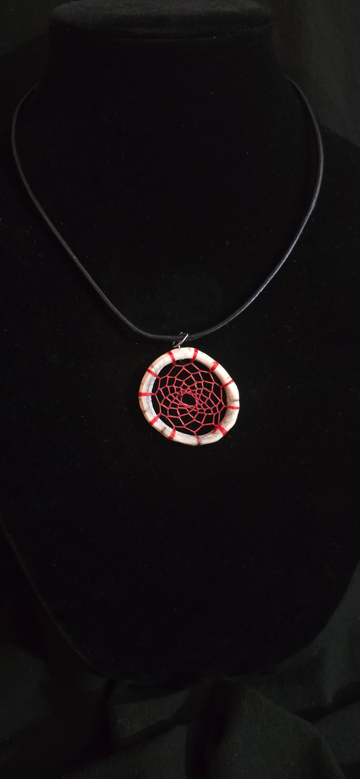 Red Dream Catcher in Antler