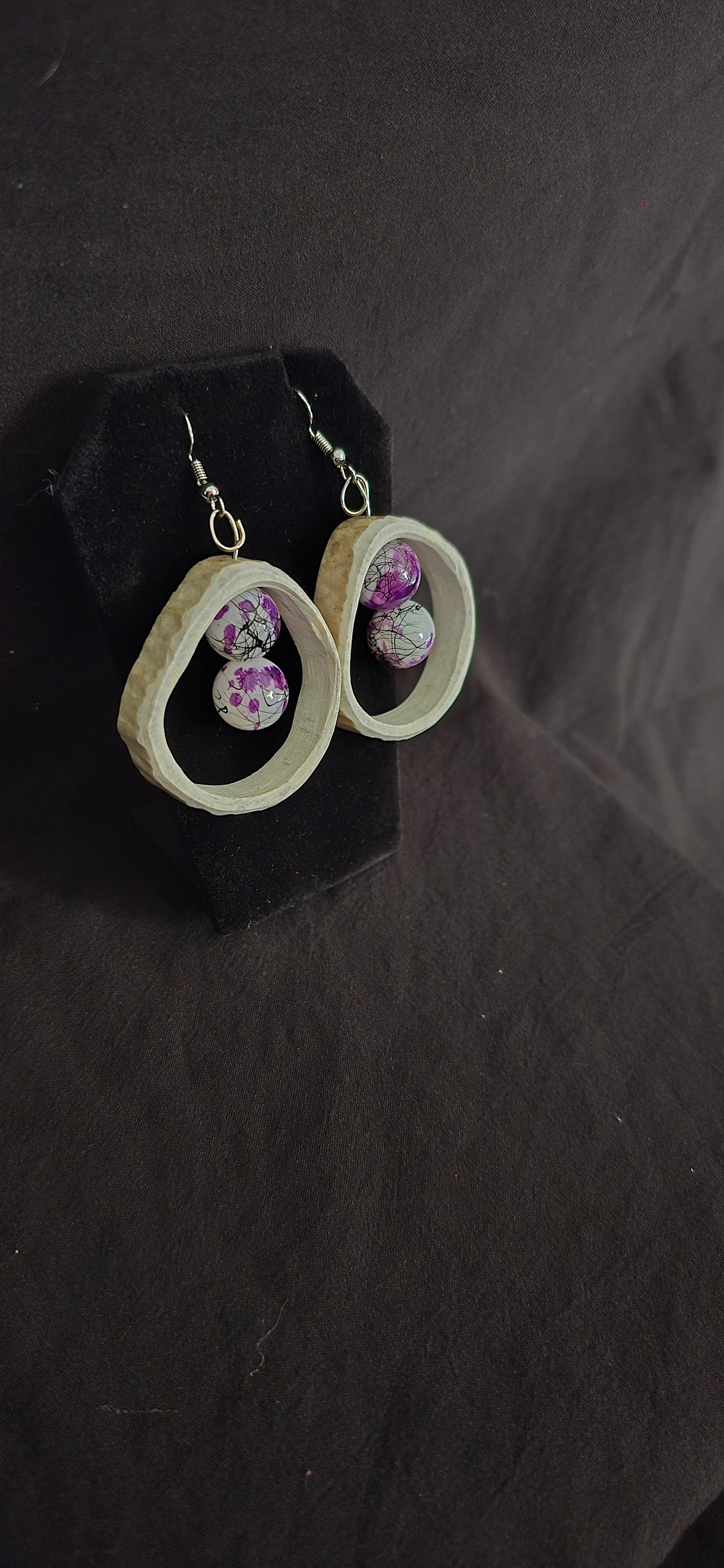 Antler Earrings w/ Beads