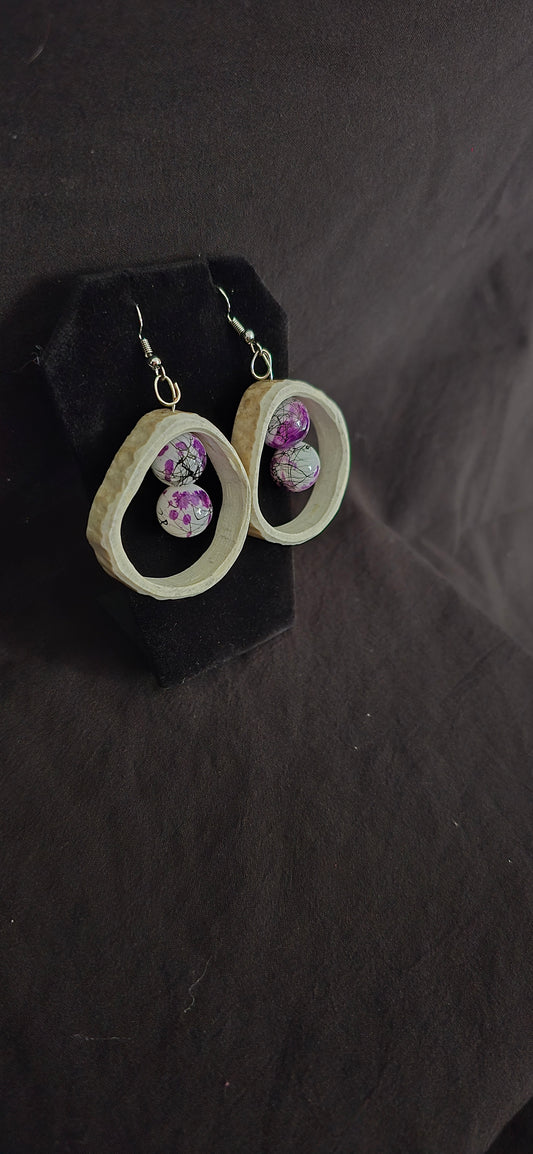 Antler Earrings w/ Beads